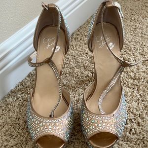 Colin Stuart studded gold heels size 10
